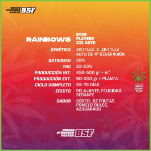 BSF - Rainbows XXL Auto  - 20% Sativa / 80% Indica