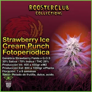 Rooster Club – Strawberry Ice Cream Punch – 30% Sativa / 70% Indica